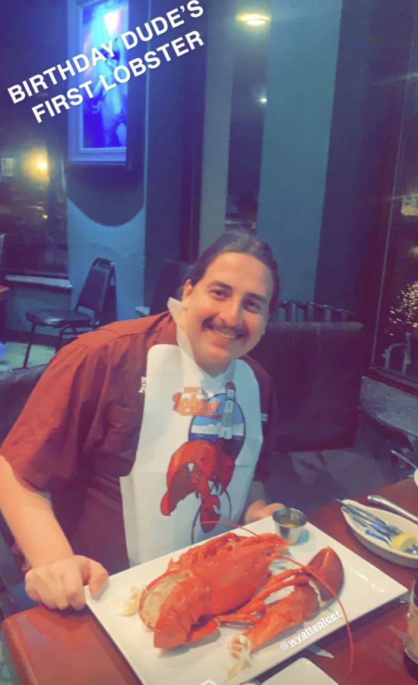 Eating lobster for the first time
