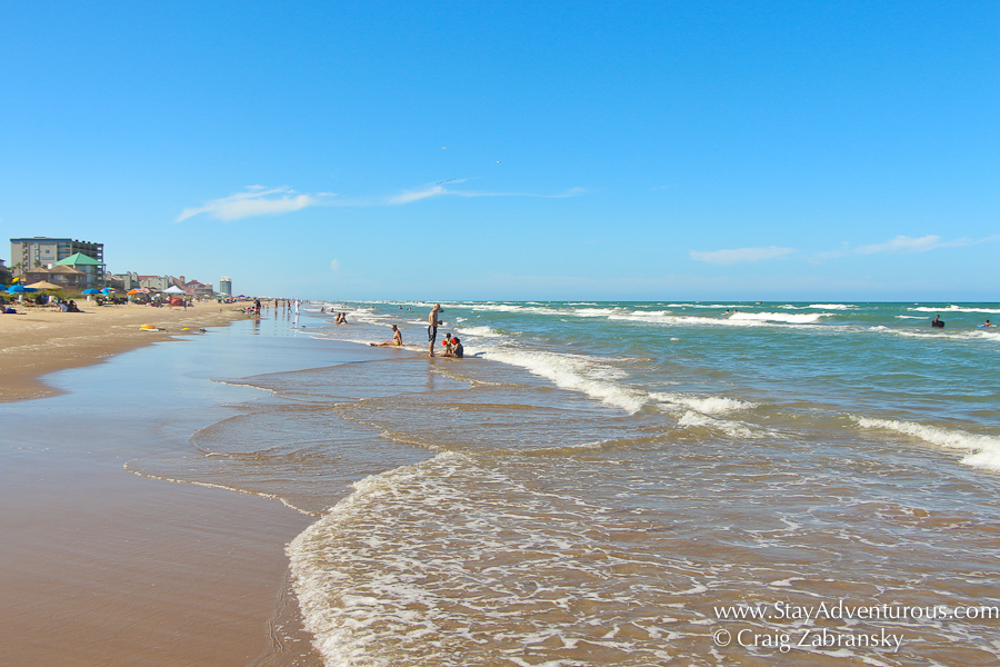 South Padre Island beach and blue Gulf water